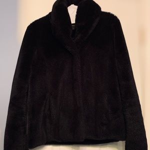 Black Faux Fur Coat